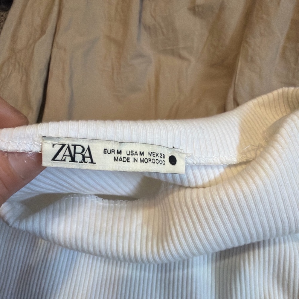 ZARA Sleeveless Colorblock Cotton Midi Dress Size M - Picture 4 of 4